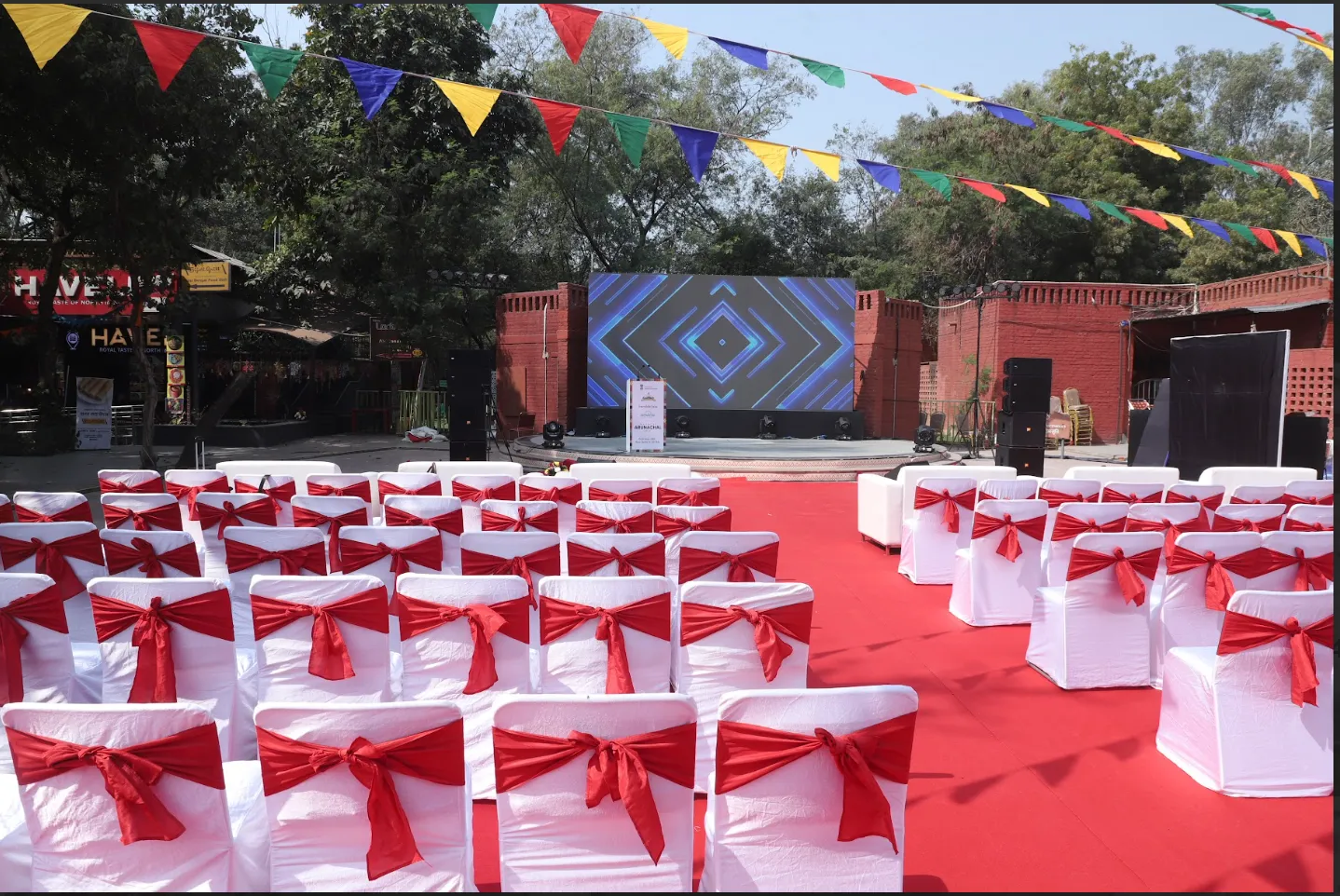 Main stage with LED screen at a North-East India state tourism event