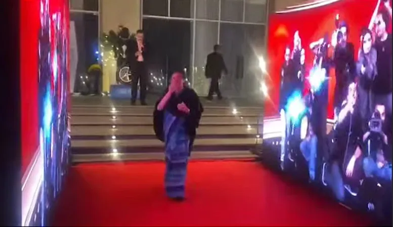 Paparazzi-walk red carpet entry experience at a marquee corporate event