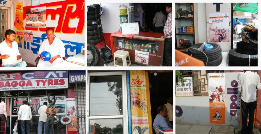 Point-of-sale and in-shop branding for a national auto-parts brand across retail outlets
